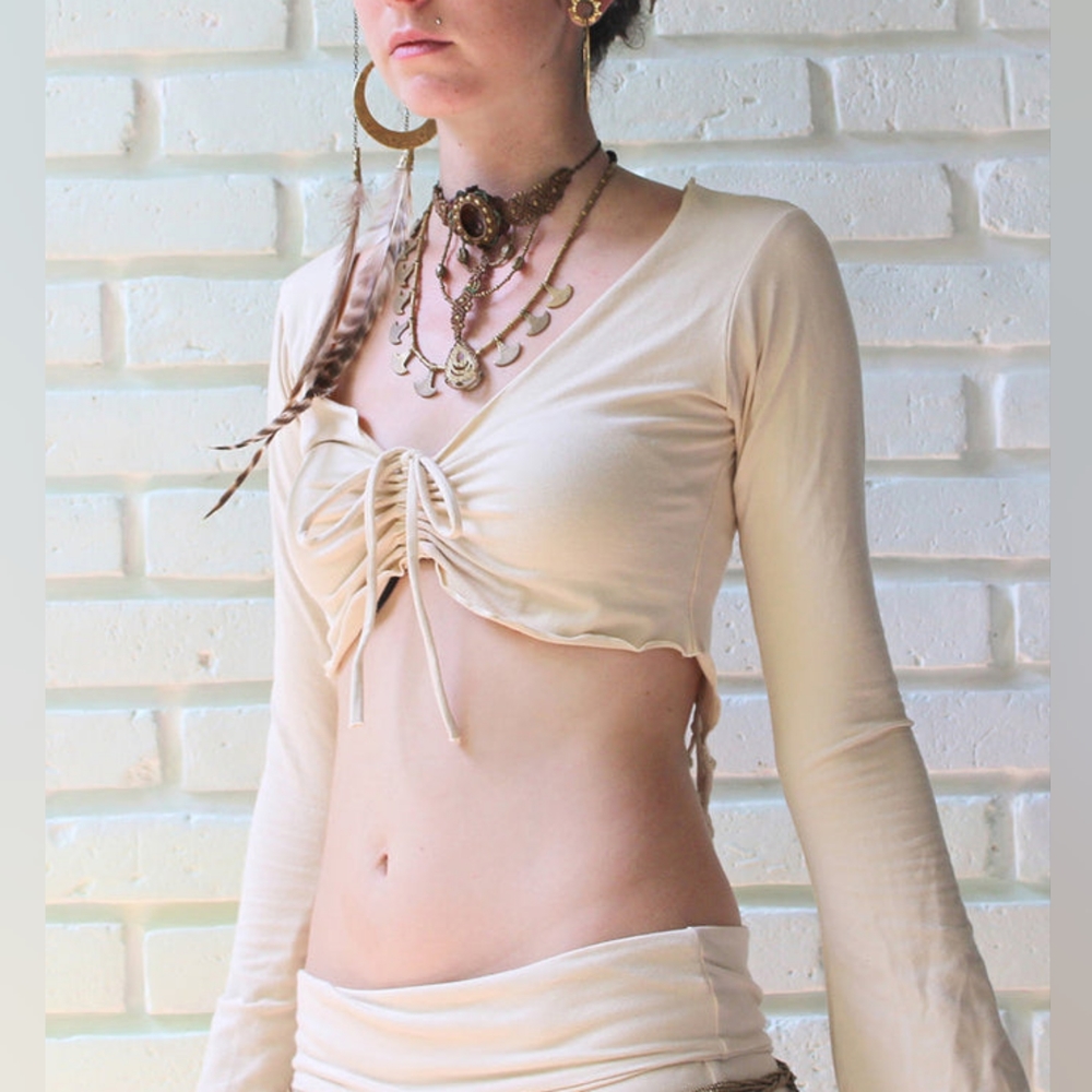 KAYO ANIME CLOTHING festival macrame sleeve top